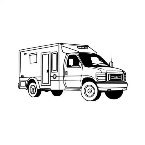 Ambulance Silhouette SVG Design | SVG Files for Cricut & Print