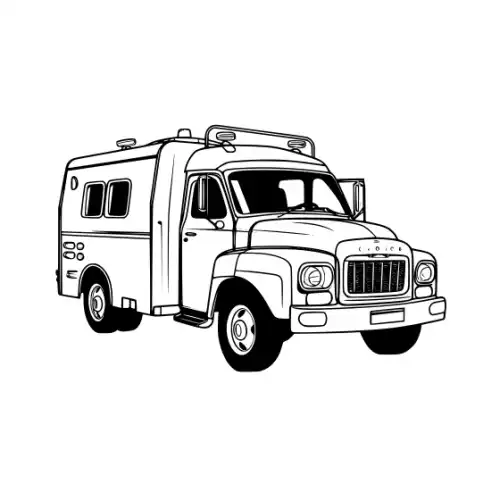 Ambulance Silhouette SVG Design | SVG Files for Cricut & Print
