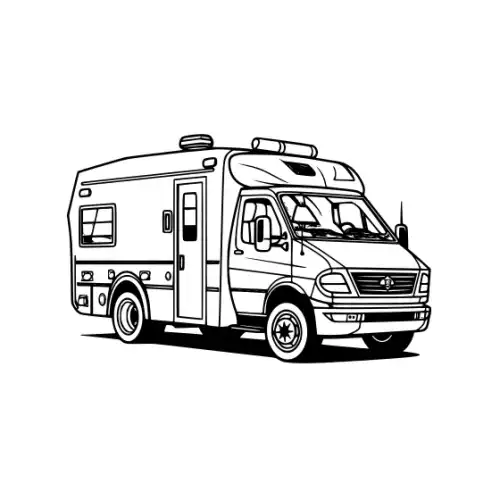 Ambulance Silhouette SVG Design | SVG Files for Cricut & Print