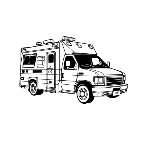 Ambulance Silhouette SVG Design | SVG Files for Cricut & Print