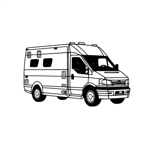 Ambulance Silhouette SVG Design | SVG Files for Cricut & Print