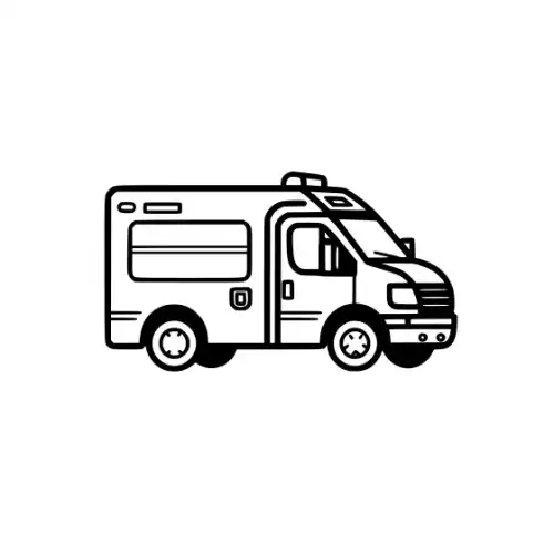 Ambulance Silhouette SVG Design | SVG Files for Cricut & Print