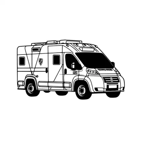 Ambulance Silhouette SVG Design | SVG Files for Cricut & Print