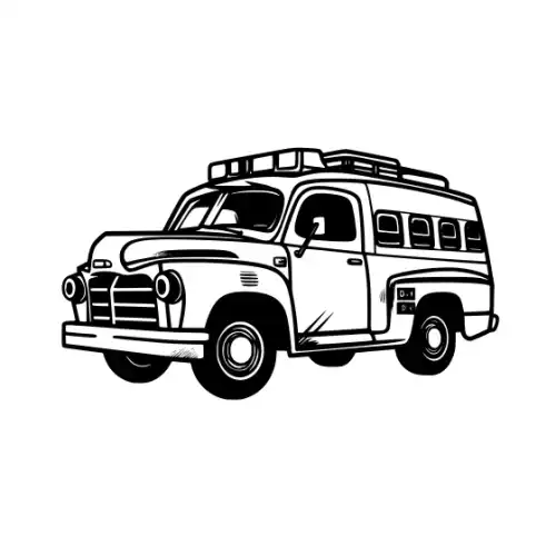 Ambulance Silhouette SVG Design | SVG Files for Cricut & Print
