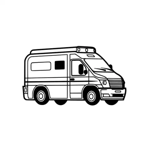 Ambulance Silhouette SVG Design | SVG Files for Cricut & Print