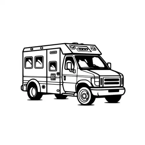 Ambulance Silhouette SVG Design | SVG Files for Cricut & Print