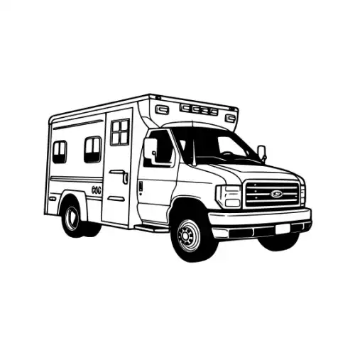 Ambulance Silhouette SVG Design | SVG Files for Cricut & Print