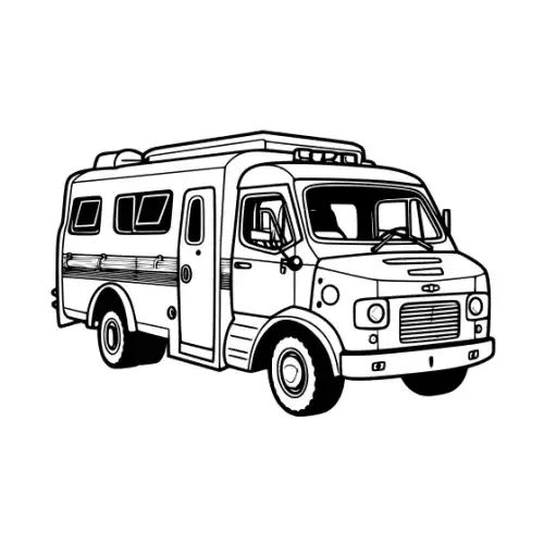 Ambulance Silhouette SVG Design | SVG Files for Cricut & Print