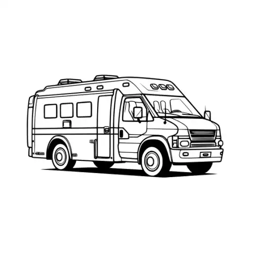Ambulance Silhouette SVG Design | SVG Files for Cricut & Print