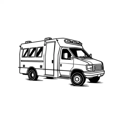 Ambulance Silhouette SVG Design | SVG Files for Cricut & Print