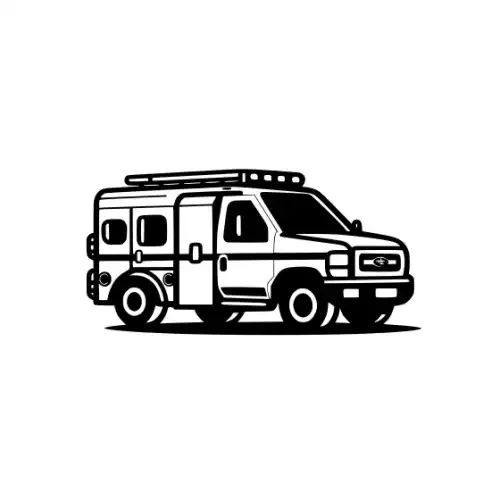 Ambulance Silhouette SVG Design | SVG Files for Cricut & Print