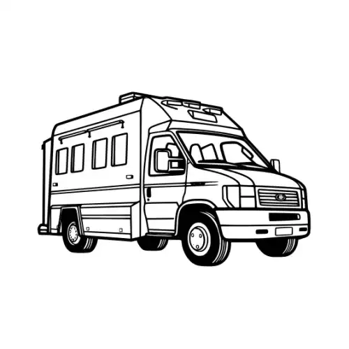 Ambulance Silhouette SVG Design | SVG Files for Cricut & Print