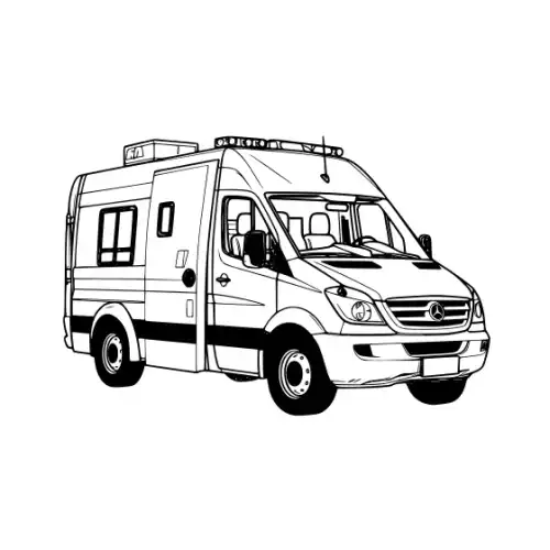 Ambulance Silhouette SVG Design | SVG Files for Cricut & Print
