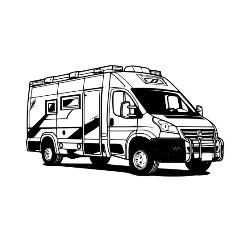 Ambulance Silhouette SVG Design | SVG Files for Cricut & Print
