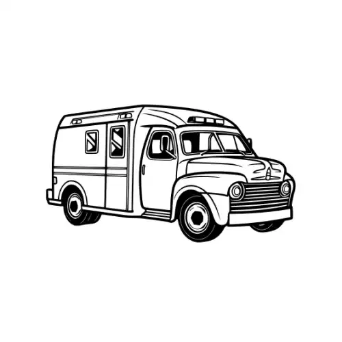 Ambulance Silhouette SVG Design | SVG Files for Cricut & Print
