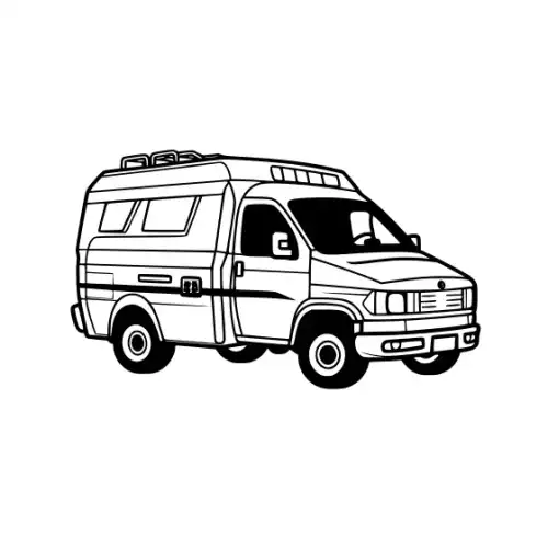 Ambulance Silhouette SVG Design | SVG Files for Cricut & Print