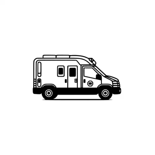 Ambulance Silhouette SVG Design | SVG Files for Cricut & Print