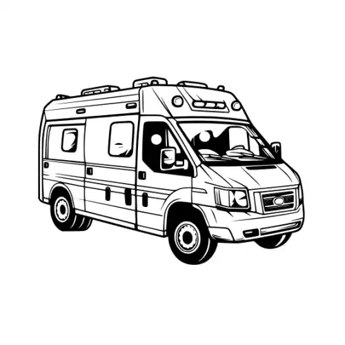Ambulance Silhouette SVG Design | SVG Files for Cricut & Print