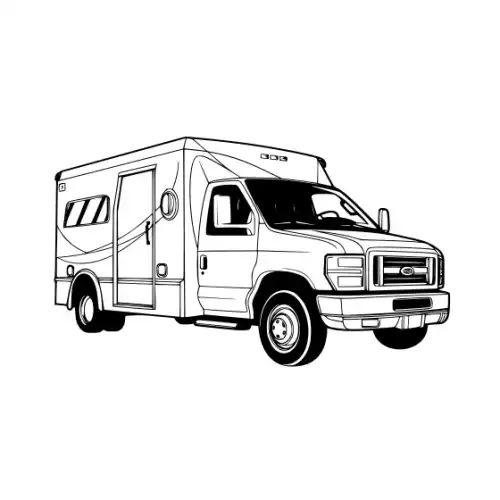 Ambulance Silhouette SVG Design | SVG Files for Cricut & Print