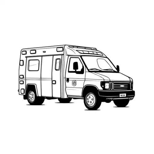 Ambulance Silhouette SVG Design | SVG Files for Cricut & Print