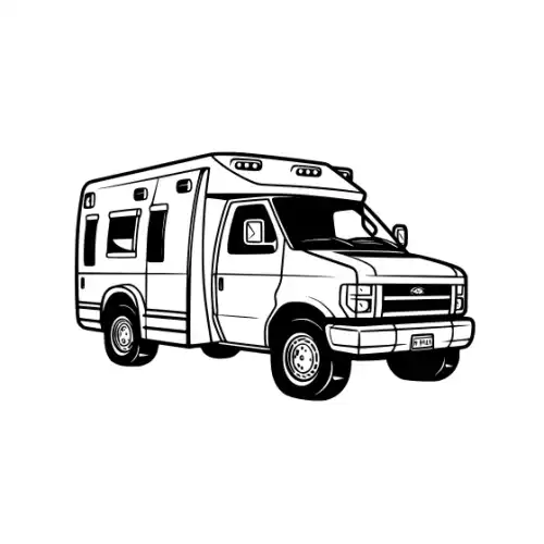 Ambulance Silhouette SVG Design | SVG Files for Cricut & Print