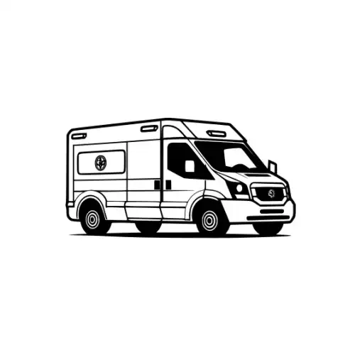 Ambulance Silhouette SVG Design | SVG Files for Cricut & Print