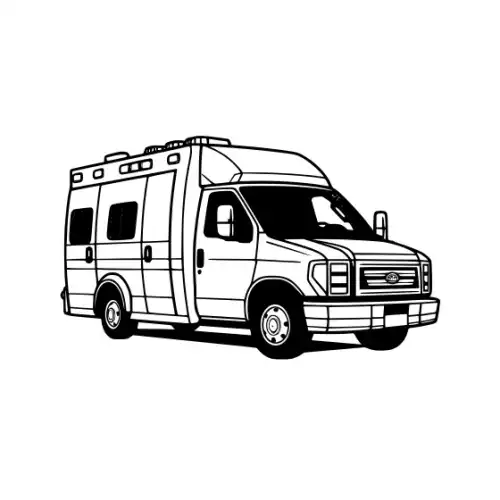 Ambulance Silhouette SVG Design | SVG Files for Cricut & Print