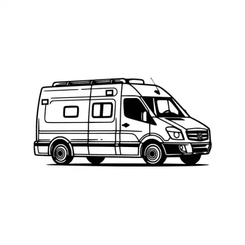 Ambulance Silhouette SVG Design | SVG Files for Cricut & Print