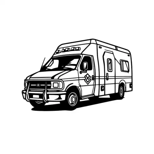 Ambulance Silhouette SVG Design | SVG Files for Cricut & Print