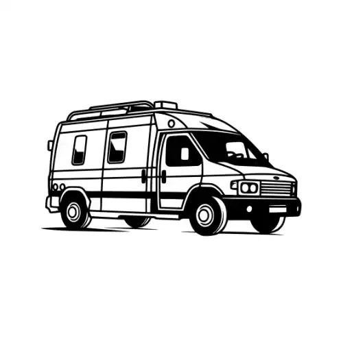 Ambulance Silhouette SVG Design | SVG Files for Cricut & Print