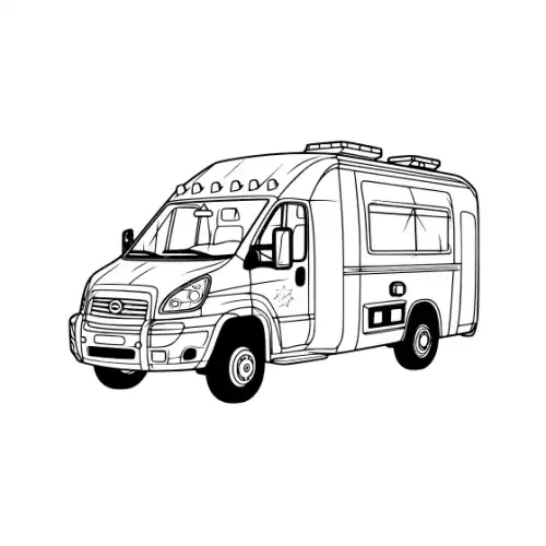 Ambulance Silhouette SVG Design | SVG Files for Cricut & Print