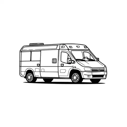Ambulance Silhouette SVG Design | SVG Files for Cricut & Print