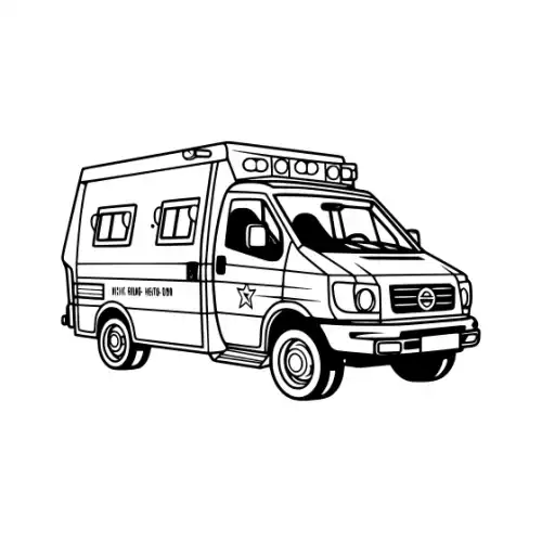 Ambulance Silhouette SVG Design | SVG Files for Cricut & Print