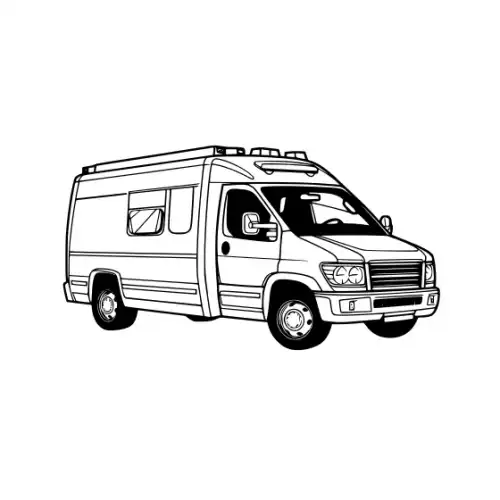 Ambulance Silhouette SVG Design | SVG Files for Cricut & Print