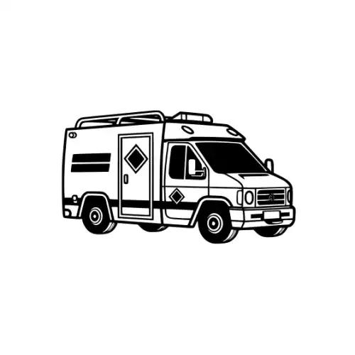 Ambulance Silhouette SVG Design | SVG Files for Cricut & Print