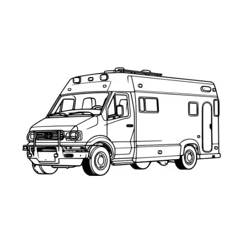 Ambulance Silhouette SVG Design | SVG Files for Cricut & Print