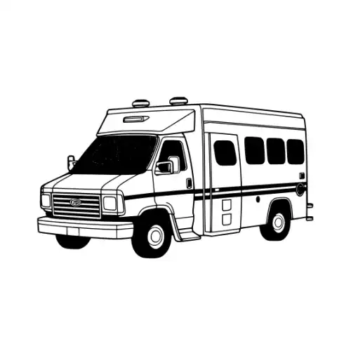 Ambulance Silhouette SVG Design | SVG Files for Cricut & Print