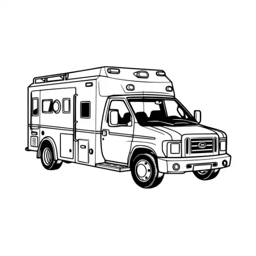 Ambulance Silhouette SVG Design | SVG Files for Cricut & Print