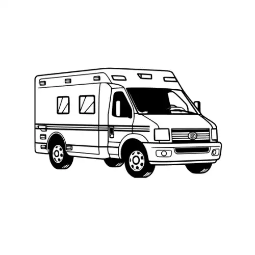 Ambulance Silhouette SVG Design | SVG Files for Cricut & Print