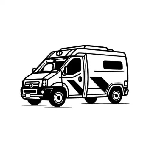 Ambulance Silhouette SVG Design | SVG Files for Cricut & Print