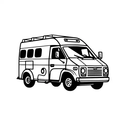 Ambulance Silhouette SVG Design | SVG Files for Cricut & Print