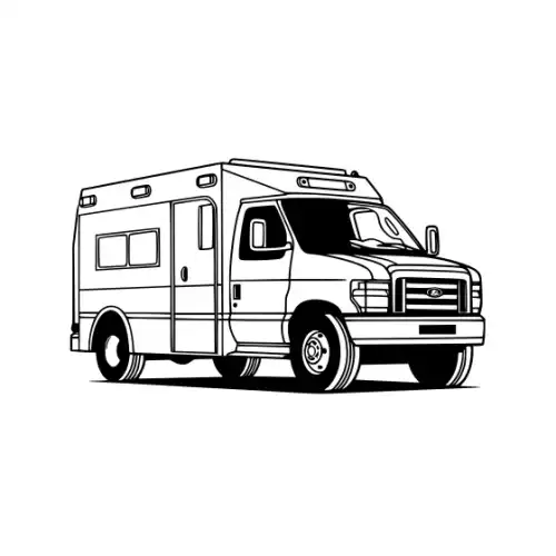 Ambulance Silhouette SVG Design | SVG Files for Cricut & Print