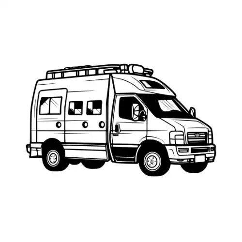 Ambulance Silhouette SVG Design | SVG Files for Cricut & Print