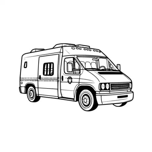 Ambulance Silhouette SVG Design | SVG Files for Cricut & Print