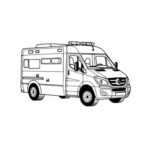 Ambulance Silhouette SVG Design | SVG Files for Cricut & Print