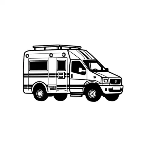 Ambulance Silhouette SVG Design | SVG Files for Cricut & Print