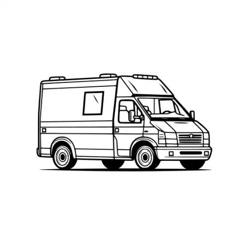 Ambulance Silhouette SVG Design | SVG Files for Cricut & Print