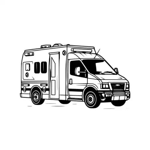 Ambulance Silhouette SVG Design | SVG Files for Cricut & Print