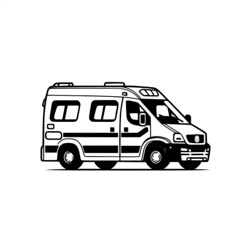 Ambulance Silhouette SVG Design | SVG Files for Cricut & Print
