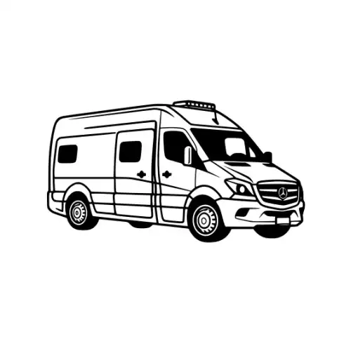 Ambulance Silhouette SVG Design | SVG Files for Cricut & Print